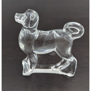 Baccarat Crystal Akita Dog Puppy Zodiac 1994 Figurine Paperweight France 4.5"